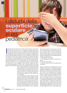I disturbi della superficie oculare in età pediatrica