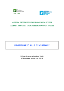 prontuario alle dimissioni