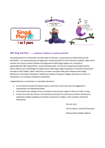 ABC Sing and Play-“………Imparare l`inglese è un gioco da bimbi”