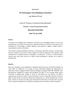 Seminario: "3D Technologies: From Modelling to Animation" Ing