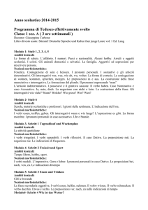 Anno scolastico 2014-2015 Programma di Tedesco