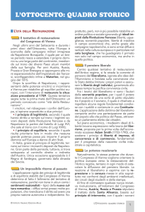 L`OTTOCENTO: QUADRO STORICO
