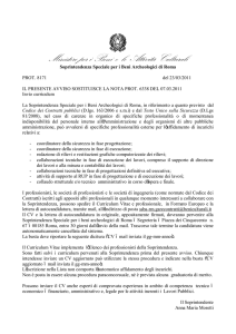 Invio curriculum - Soprintendenza Speciale per i Beni Archeologici
