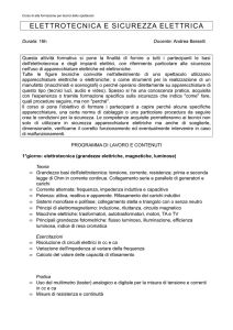 ELETTROTECNICA E SICUREZZA ELETTRICA