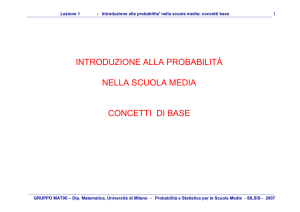 introduzione alla probabilità nella scuola media concetti di base