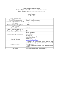 Lingua II e traduzione Araba - ita