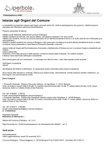 Istanze agli Organi del Comune
