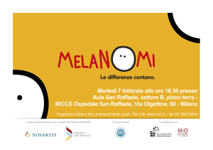 Martedì 7 febbraio alle ore 16.30 presso Aula San Raffaele, settore