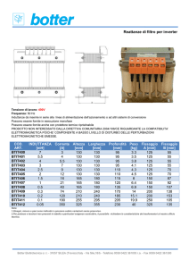 Reattanze di filtro per inverter