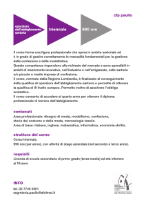 Operatore dell`abbigliamento