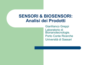 LEZIONE 2 Biosensori Greppi - Laboratorio di Bionanotecnologie