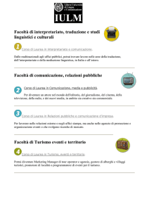 Facoltà di interpretariato, traduzione e studi linguistici e culturali