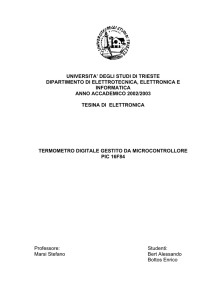 Tesina  - Università degli Studi di Trieste
