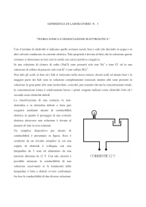 ESPERIENZA DI LABORATORIO N. 3 “TEORIA IONICA E