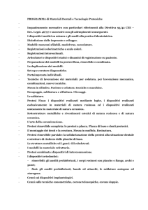 PROGRAMMA di Materiali Dentali e Tecnologie Protesiche