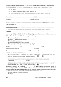MODULO DI TRASMISSIONE DELLA DICHIARAZIONE DI