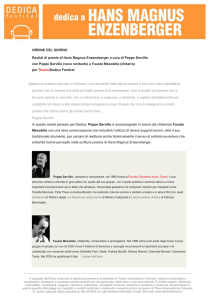 ORDINE DEL GIORNO Recital di poesie di Hans