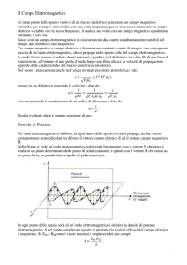 Il Campo Elettromagnetico Densità di Potenza