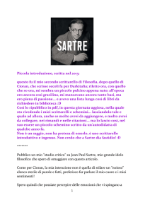 Piccolo scritto su Jean Paul Sarte!