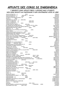 appunti dei corsi di ingegneria