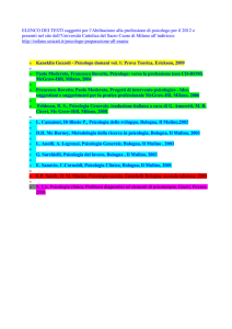 Testi Esame di Stato psicologo Unicatt milano