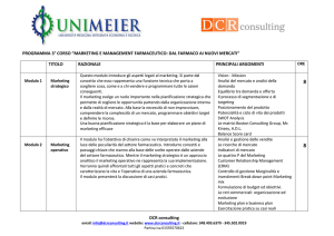 DCR consulting PROGRAMMA 3° CORSO “MARKETING E