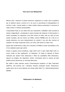 Relazione Web series - Produzioni dal Basso