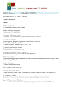 Programma di Geostoria - Liceo Linguistico Internazionale