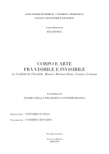 corpo e arte fra visibile e invisibile
