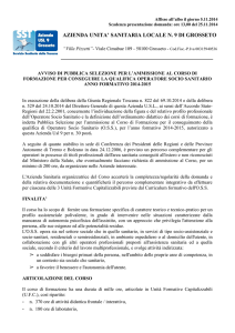 Bando corso OSS - Usl 9 Grosseto