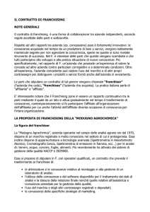 il contratto di franchising