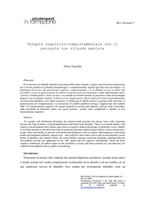 TCC con il paziente con ritardo mentale