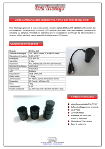 VideoCamera/Oculare digitale PAL TV/AV per microscopi ottici