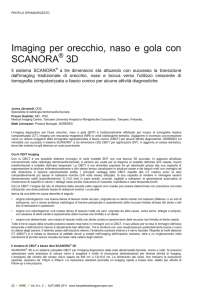 SCANORA 3D imaging per orecchio naso gola