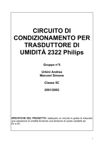 CIRCUITO DI CONDIZIONAMENTO PER