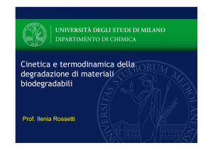 Cinetica e termodinamica della degradazione di materiali
