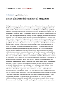 Ikea e gli altri: dal catalogo al magazine