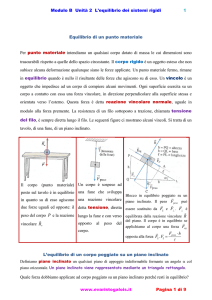 Modulo B Unità 2 L`equilibrio dei sistemi rigidi