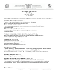 Programma di Matematica articolazione ga