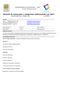 Idoneità di conoscenze e competenze informatiche cod. 60031