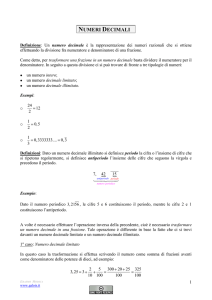 NUMERI DECIMALI
