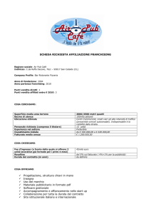 SCHEDA RICHIESTA AFFILIAZIONE FRANCHISING Progettazione