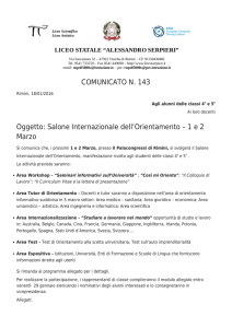 1 e 2 Marzo - Liceo Serpieri
