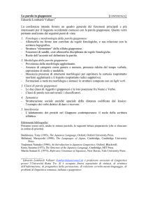 La parola in giapponese Edoardo Lombardi Vallauri* La conferenza