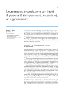 (temperamento e carattere): un aggiornamento