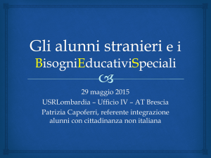 Gli alunni stranieri ei BES - AT