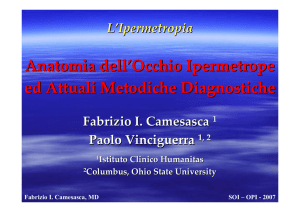 Anatomia dell`Occhio Ipermetrope ed Attuali Metodiche Diagnostiche