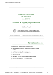 Esercizi di logica proposizionale
