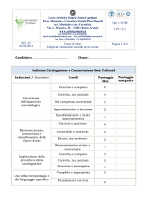 Griglia Valutazione Seconda Prova Beni Culturali