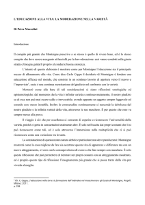L`EDUCAZIONE ALLA VITA: LA MODERAZIONE NELLA VARIETÀ